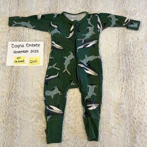 Bonds wondersuit Green Shark Print Kids zippy